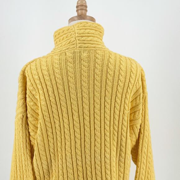 Vintage 90s Fashion Workshop Cable Knit Sweater Large Chunky Preppy Old Money - Picture 5 of 9
